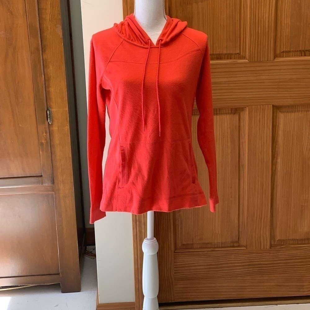 Columbia tangerine orange fleece hoodie